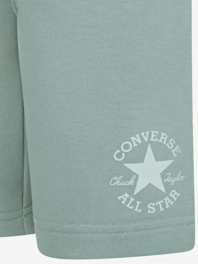 Converse Boys Aop T-shirt And Short Set In Green