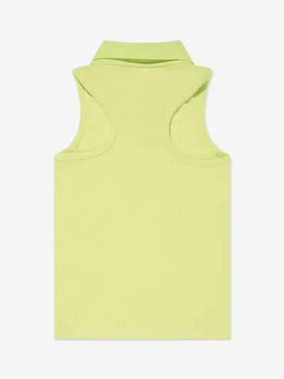 Converse Girls Polo Rib Tank Top In Yellow