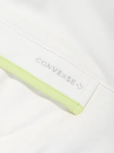 Converse Girls Half Zip Boxy Utility Hoodie In White