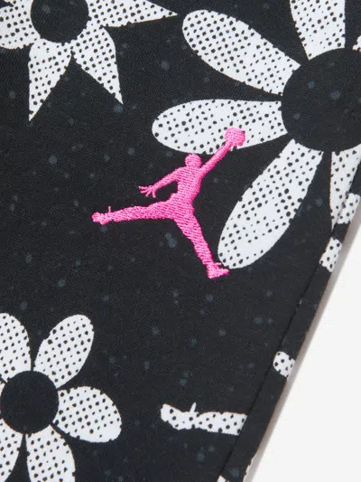 Jordan Girls Floral Flight Aop Joggers In Black