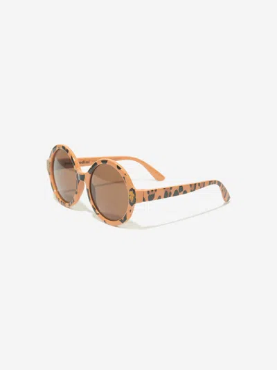 Mini Rodini Girls Round Sunglasses In Beige