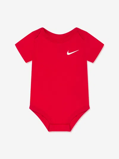 Nike Baby Girls 3 Pack Swoosh Bodysuit Set In Multicoloured
