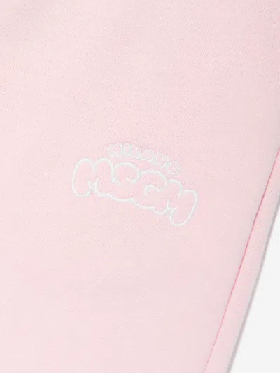 Msgm Girls Fleece Joggers In Pink