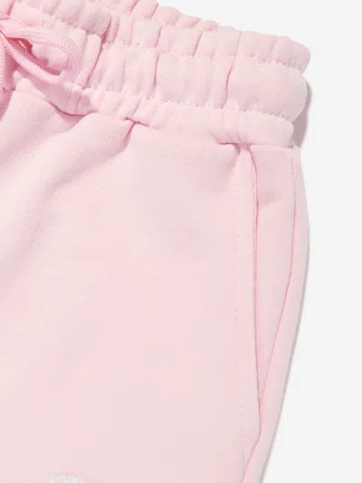 Msgm Girls Fleece Joggers In Pink