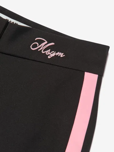 Msgm Girls Technical Pants In Black