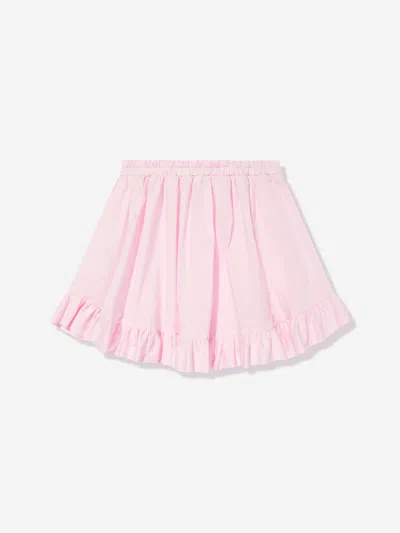 Msgm Ruffle-detail Ruched Skirt In Pink