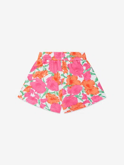 Msgm Floral-print Cotton Shorts In Multicoloured