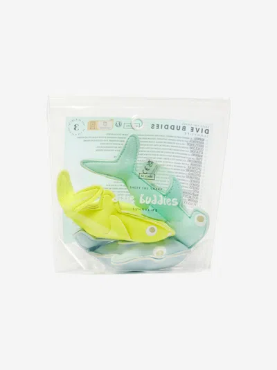 Sunnylife Kids Salty The Shark Set Of 3 Dive Buddies In Multicoloured