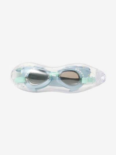 Sunnylife Kids Salty The Shark Mini Swim Goggles In Green