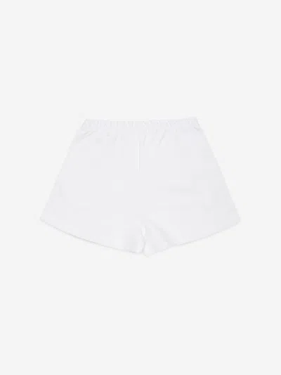 Marni Kid - Fleece Shorts With Floral Graphics In White