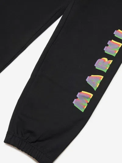 Shop Marni Kids Logo Joggers In Black