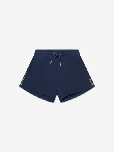 Michael Kors Logo-lettering Cotton Shorts In Blue