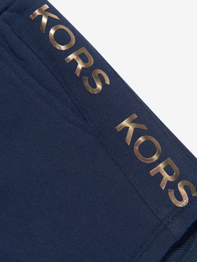Michael Kors Logo-lettering Cotton Shorts In Blue