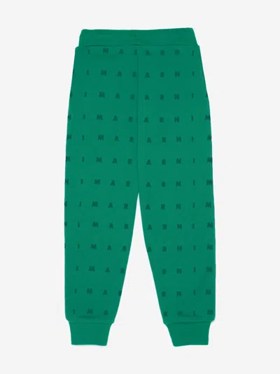 Marni Logo-print Track Pants In Green