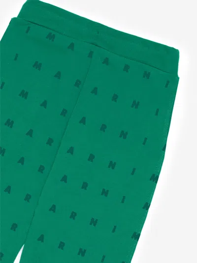 Marni Logo-print Track Pants In Green