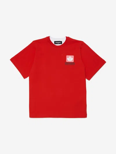 Dsquared2 Kids Logo T-shirt In Red