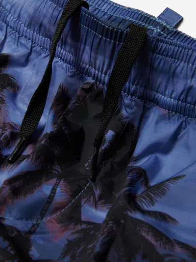 Dsquared2 Palm Tree-print Swim Shorts In Blue