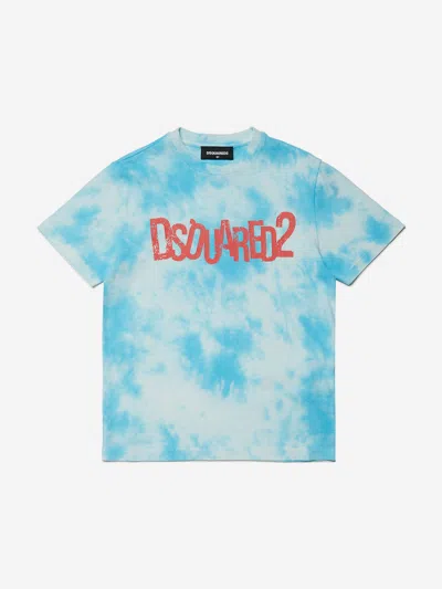Dsquared2 T-shirt Mit Batikmuster In Blue