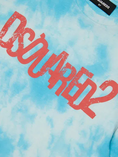 Dsquared2 T-shirt Mit Batikmuster In Blue
