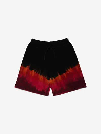Dsquared2 Tie-dye Cotton Shorts In Black