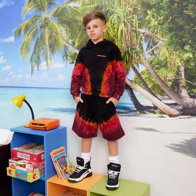 Dsquared2 Tie-dye Cotton Shorts In Black