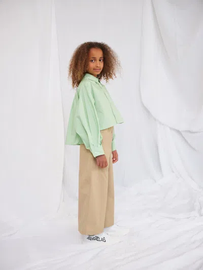 Mm6 Maison Margiela Kids Culotte Trousers In Beige
