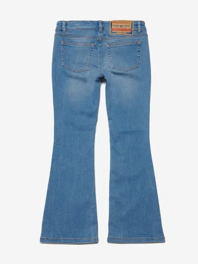 Diesel Girls Flared Jeans In Blue