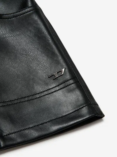 Diesel Gambra Logo-plaque Skirt In Black