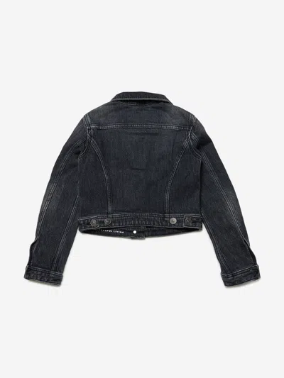 Diesel Giacca Cropped In Denim Nero In Black
