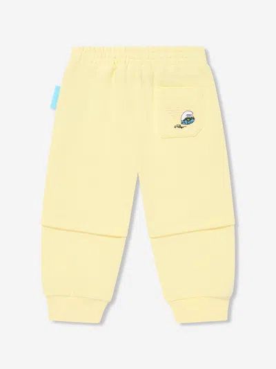 Emporio Armani X The Smurfs Organic Cotton Track Pants In Yellow
