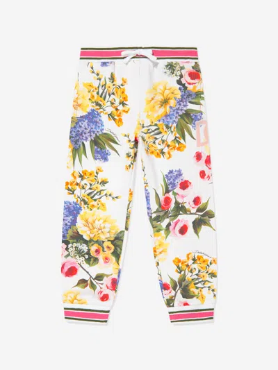 Dolce & Gabbana Printed Cotton Jersey Sweatpants In Multicoloured