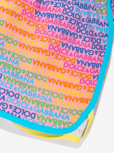 Dolce & Gabbana Logo-print Swim Shorts In Multicoloured
