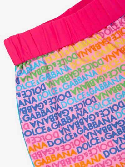 Dolce & Gabbana Logo-print Swim Shorts In Multicoloured
