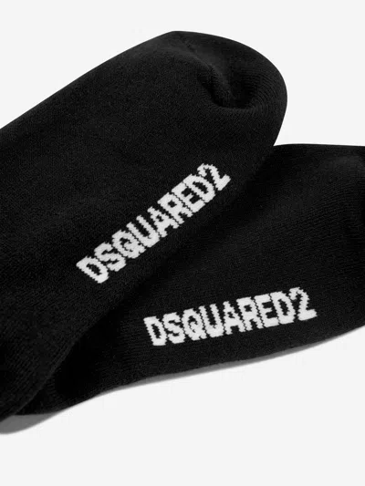 Dsquared2 Logo-jacquard Socks In Black