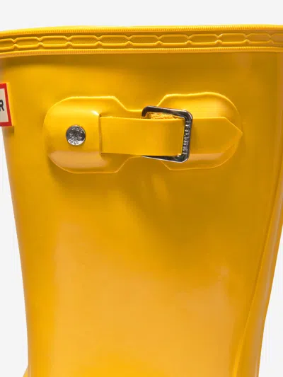 Hunter Kids Original Gloss Wellington Boots In Yellow