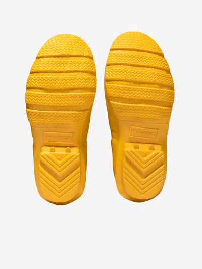 Hunter Kids Original Gloss Wellington Boots In Yellow