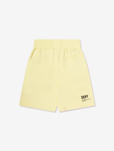 Dkny Kids Logo Bermuda Shorts In Yellow