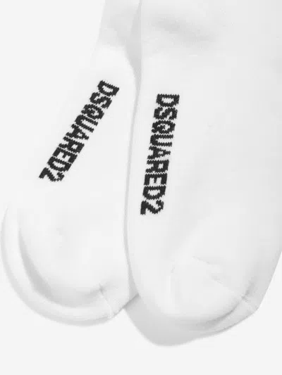 Dsquared2 Kids Icon Logo Socks In White