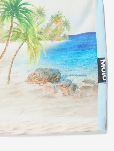 Molo Boys Beach Dinosaur Print T-shirt In Blue