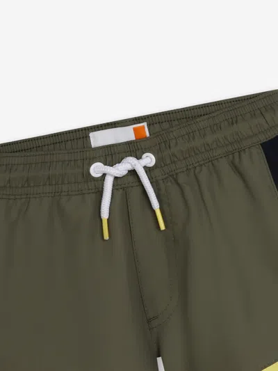 Timberland Boys Quick Dry Swim Shorts In Green
