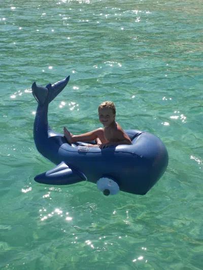 Sunnylife Kids Moby Dick Luxe Ride-on Float In Blue