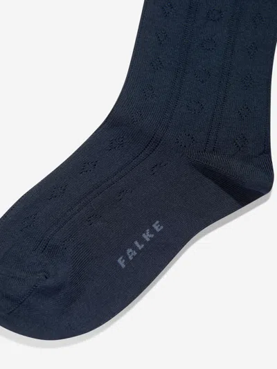 Falke Girls Ajour Knee-high Socks In Blue