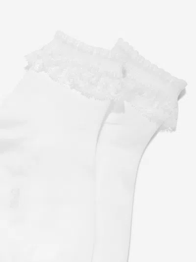 Falke Girls Romantic Lace Socks In White