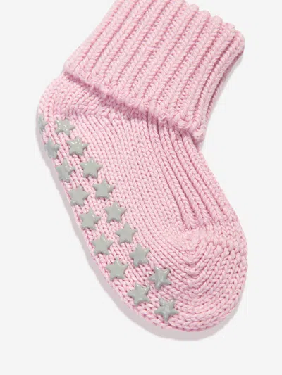 Falke Baby Girls Cotton Catspads House Socks In Pink