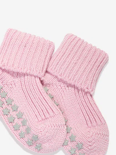 Falke Baby Girls Cotton Catspads House Socks In Pink