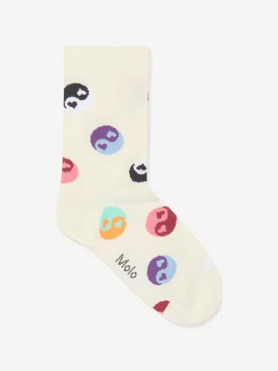 Molo Kids Yin Yang Print Socks Set In Multicoloured