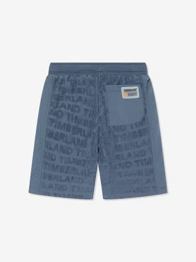 Timberland Boys Terry Towel Bermuda Shorts In Blue