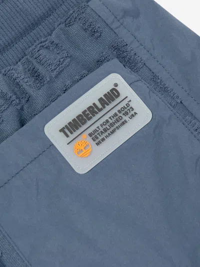 Timberland Boys Terry Towel Bermuda Shorts In Blue