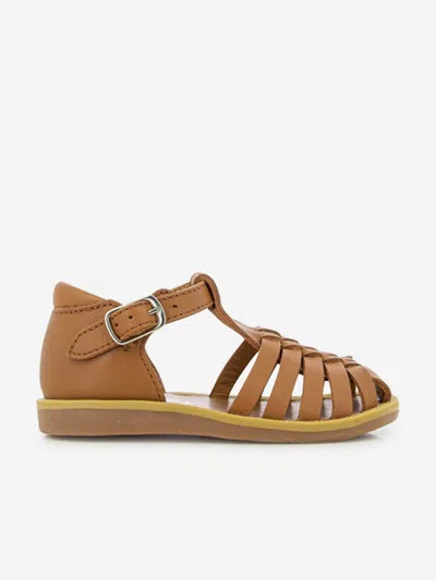 Pom D'api Camel Poppy Pitti Sandals In Brown