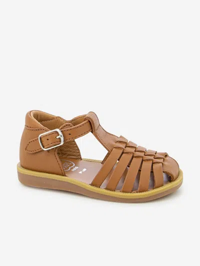 Pom D'api Camel Poppy Pitti Sandals In Brown